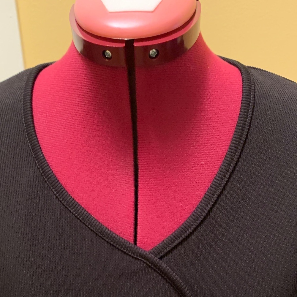 Elegant Midnight Majesty Military Top ✨ Women's  Top with puff shoulders - Picture 3 of 10